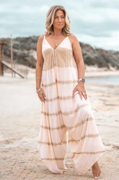 Jumpsuit Alma Tie Dye Powder/ Sand