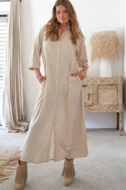 Lange Bluse Esma Sand