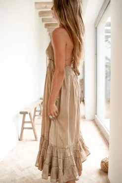 Trägerkleid Mila Taupe